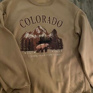 Colorado Graphic Tan Sweater